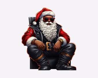 Black Santa Png, Christmas Sublimation, Black Mr Claus, Black Santa Claus, African Santa Png, Melanin Christmas, Transparent Background
