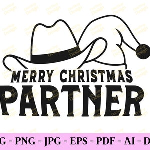 Frohe Weihnachten Partner SVG, Weihnachtsgeschenk SVG, Frohe Weihnachten Dxf, Trendy Weihnachtssvg, Weihnachtsdesign, Digitales Design In 7 Formaten