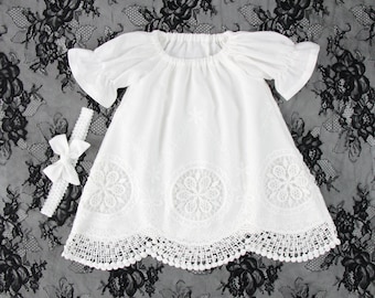 Taufkleid für Baby Mädchen, Baby Taufkleid, 3/4 Ärmel Taufkleid, Baby Mädchen Taufe Kleid, Neugeborenen Baby Blessing Kleid