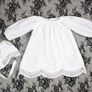 Girls Blessing Dress,Baby Christening Dress,Long Sleeve Baptism Dress,Baby Girl Baptism Dress,Newborn Lace Christening Gown,Birthday Dress