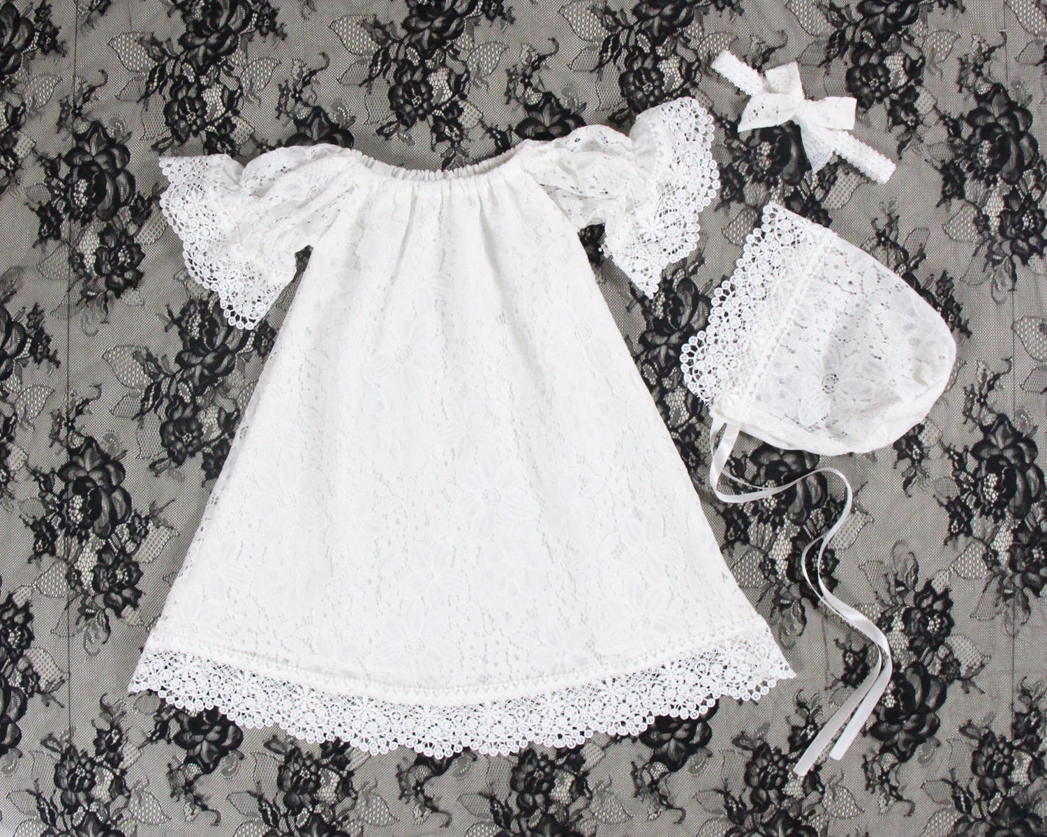 Baby Christening Gown Baby Girl Baptism Dress Newborn Etsy