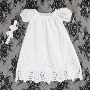 Baptism Dress for Baby Girl,Christening Gown,Girls Blessing Gown,Short Sleeve Christening Dress,Baby Girl Baptism Dress,Newborn Baptism Gown