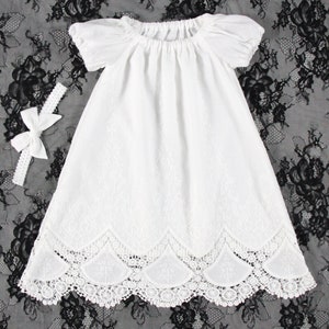 Baby Girl Blessing Dress, Short Sleeves Christening Gown, Baby Girl Baptism Dress, Newborn Christening Dress, Baptism Dress for Newborn Girl