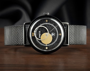 Very rare Raketa Copernicus Men's wrist watch, vintage watches, watch for men, black watch, gift for men, Mens jewellery