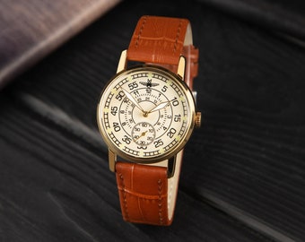 Unisex Aviator Vintage Uhr, Mechanische Uhr, Herren Uhr, Militär Uhr, Geschenk für Ihn, Damen Uhr, Geschenk für Sie, Piloten Uhr, Geschenke