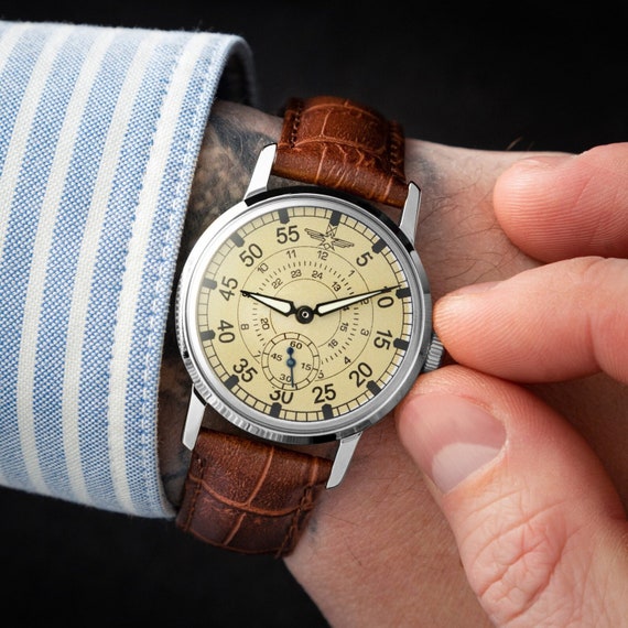 Orologio antico da uomo Pobeda Aviation orologio meccanico orologio militare scatola per orologi orologio vintage regalo per uomini regalo per piloti Etsy Italia