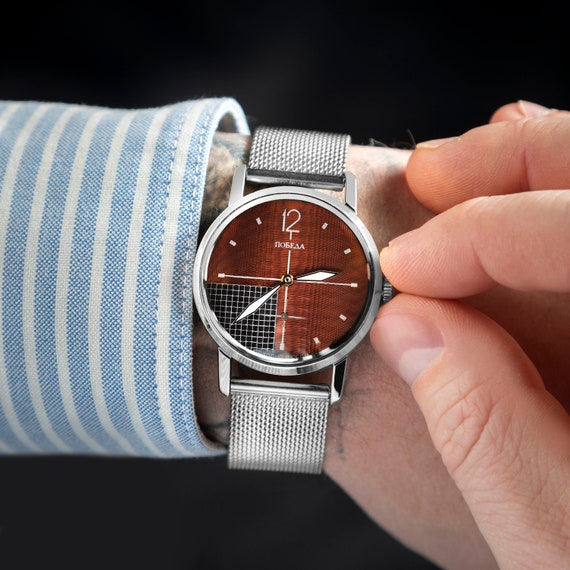 Unique gift for men, Wrist watch Pobeda 1980-1990… - image 1