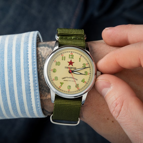 Mens Watch death to Spies Vintage Watch Watch Military Watch