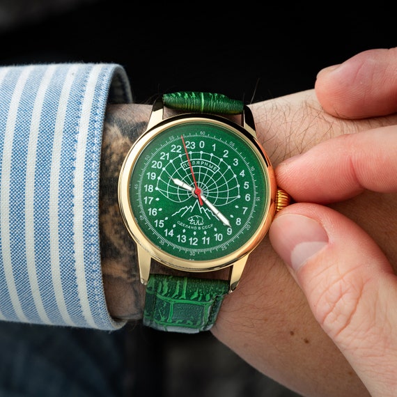 ZELDZAME horloge Raketa Antarctische Polar 24 uur mens | Etsy België