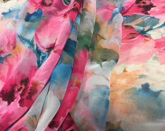 printed polyester chiffon fabric