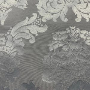 Damascus Upholstery-Damask Fabric-Drapery Fabric-19 Colors Silver