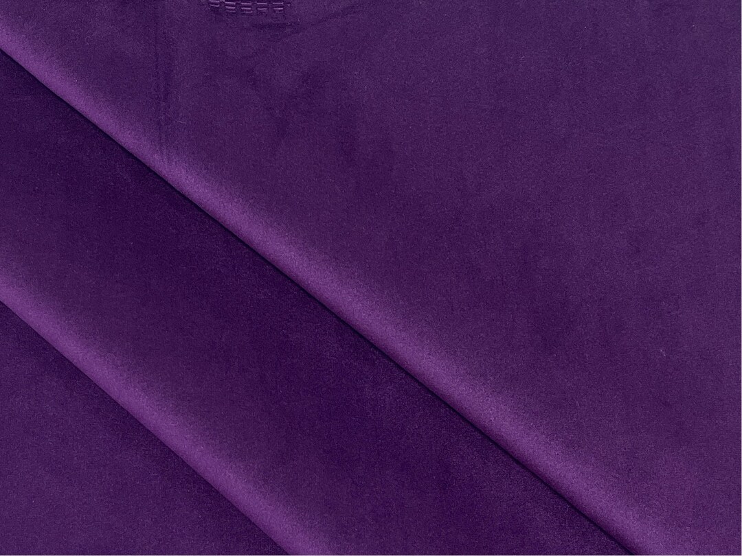 Velvet Upholstery Fabriceggplant Velvet Fabricupholstery Etsy