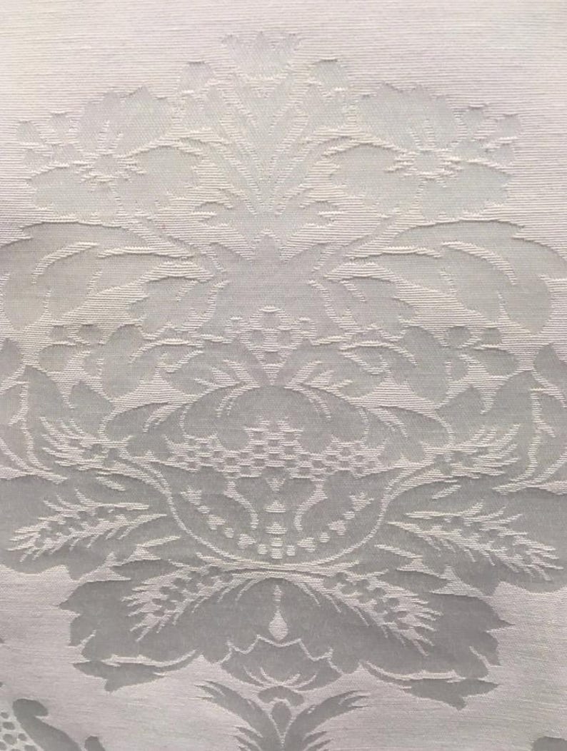 Damascus Upholstery-Damask Fabric-Drapery Fabric-19 Colors Cream