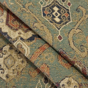 Green Tapestry-Tapestry Fabric-Upholstery Fabric-Drapery Fabric-Home Decor-Commercial Fabric