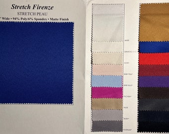Stretch Satin Fabric-Polyester Spandex Stretch Matte Satin-Bridal Fabric-Apparel Fabric-18 Colors
