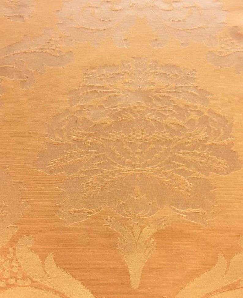 Damascus Upholstery-Damask Fabric-Drapery Fabric-19 Colors Tangerine