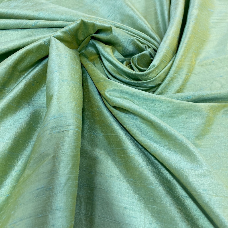 Whisper Green Dupioni Silk Fabric main image 0