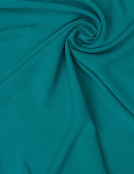 Tela Crepe Teal-Tela Crepe-Poly Crepe-Tela Novia-Tela de Ropa-Crepe  Medio-Manhattan