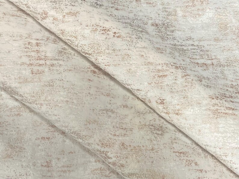 Velvet-100% Polyester Velvet Fabric-Burned Out Velvet-Upholstery Fabric-Velvet Upholstery-Home Decor-10 Colors! Cream/Gold