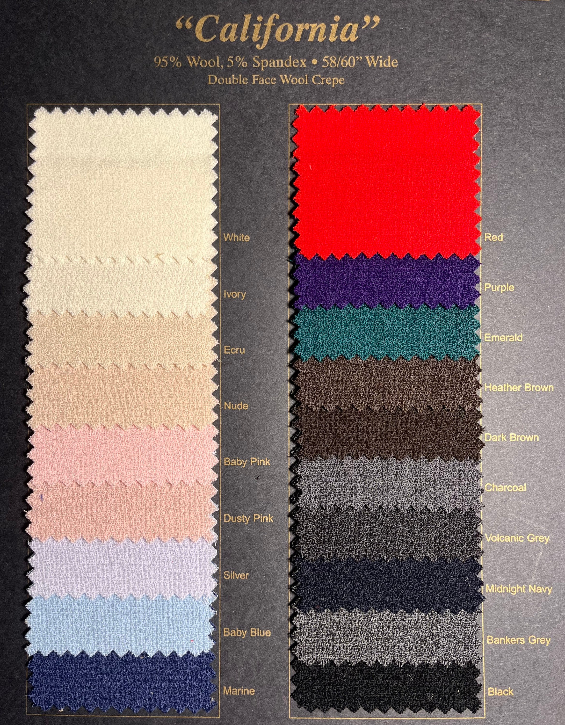 Stretch Cotton Blend Wool Black Fabric (Remnant-85cmx125cm) Fabric Cut off  Fabric Fashion Fabric Clothing Crafts Supplies