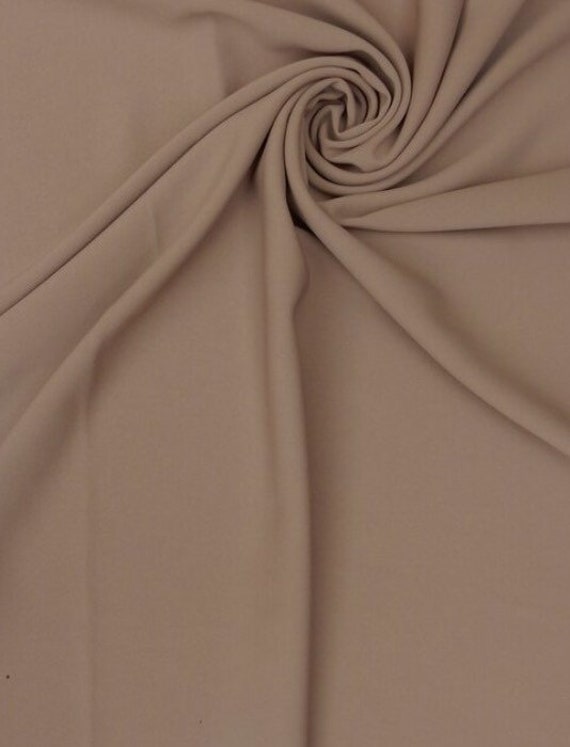 Taupe Crepe Fabric-Crepe Fabric-Poly Crepe-Bridal Fabric-Apparel  Fabric-Medium Crepe-Manhattan Crepe-www.ViaFabrics.com