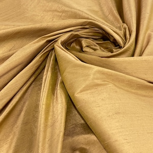 Gold Silk Dupioni-Silk Dupioni-Dupioni Fabric-Silk Fabric-Silk-Bridal Fabric-Apparel Fabric-Craft Fabric-Drapery Fabric-Color: #061