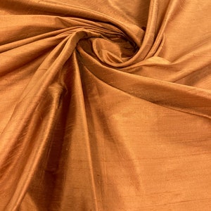 Orange Dupioni-Silk Dupioni Fabric-Silk Fabric-Silk-Bridal Fabric-Apparel Fabric-Drapery Fabric-Color: #107