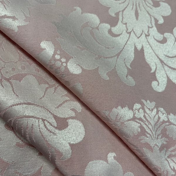 Pink Damask Fabric Etsy