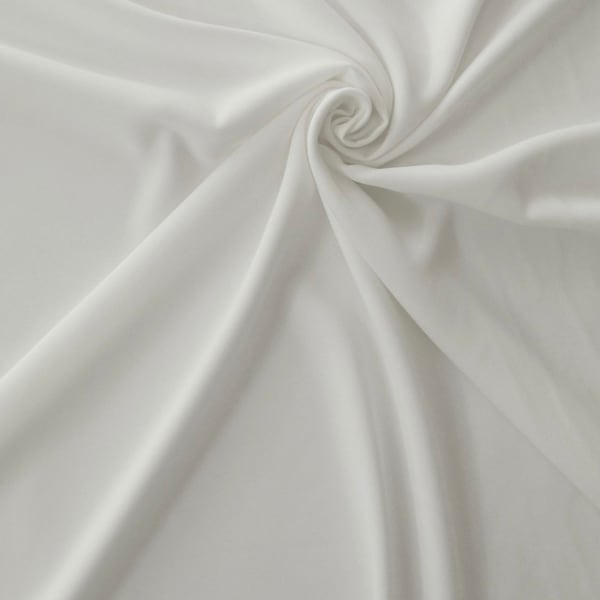 Light Ivory Crepe Fabric-Crepe Fabric-Light Ivory Fabric-Wedding Dress Fabric-Apparel Fabric-Polyester-Stretchy Crepe-Medium Crepe Fabric