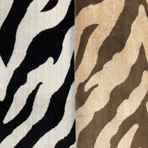 Zebra Velvet-Velvet Fabric-Animal Print Fabric-Upholstery Fabric-Handbag Fabric-Home Decor-2 Colors!