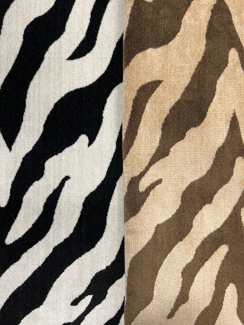 Zebra Velvetvelvet Fabricanimal Print Fabricupholstery Etsy