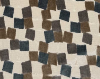 Checker Velvet Upholstery Fabric-Upholstery Fabric
