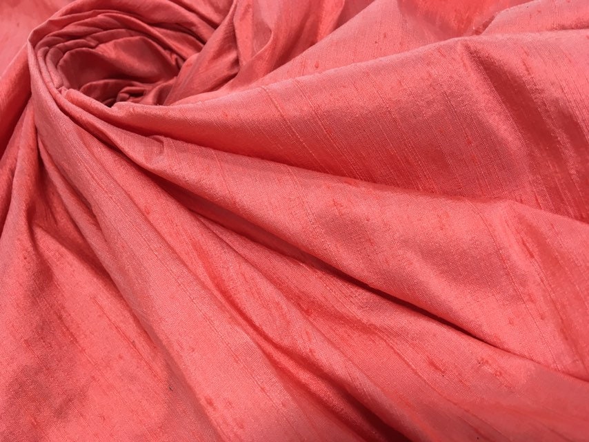 Coral Silk DupioniSilk Dupioni100 Silk DupioniCoral Etsy