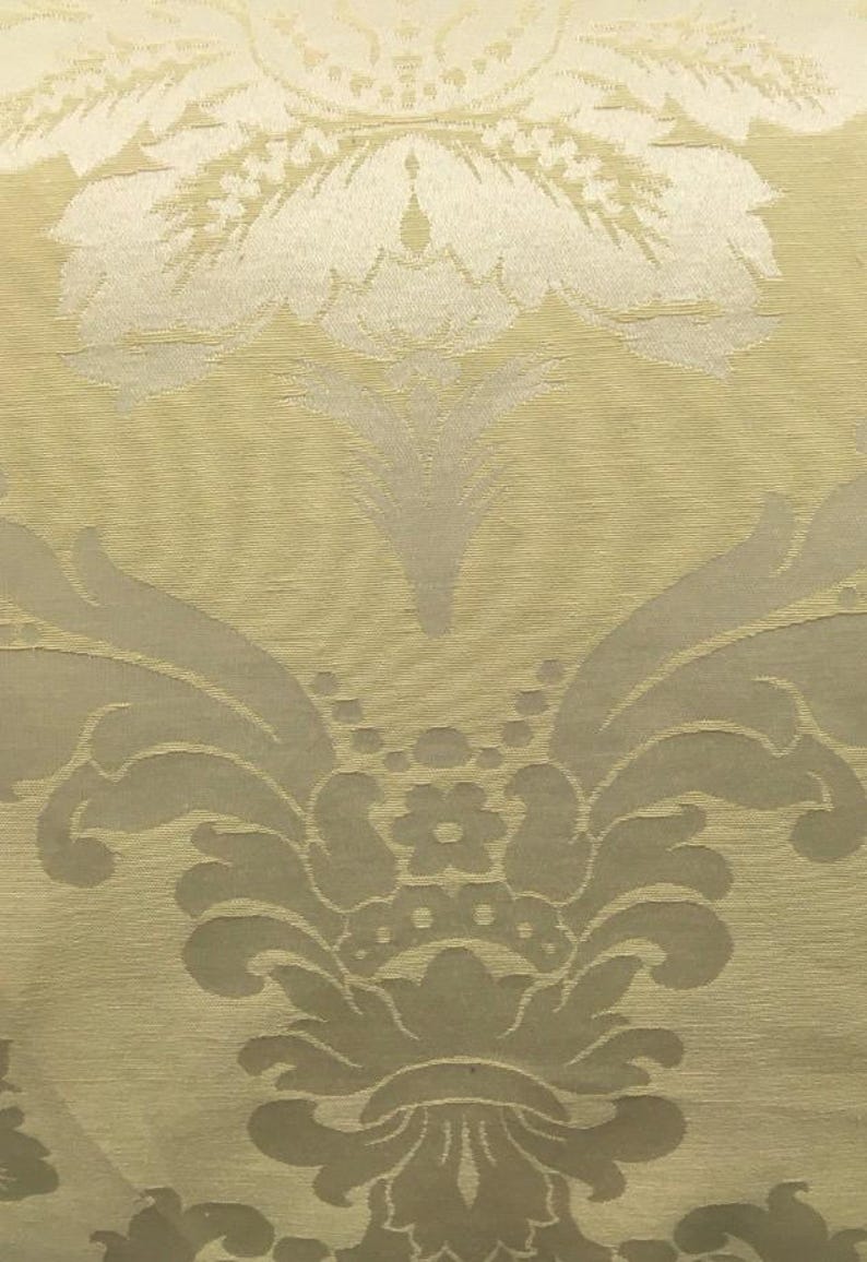 Damascus Upholstery-Damask Fabric-Drapery Fabric-19 Colors Lemon