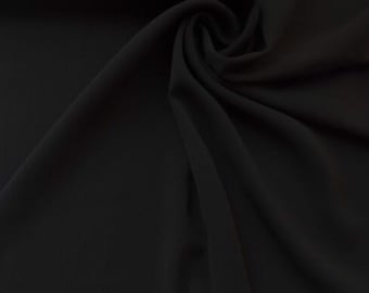 Black Crepe Fabric-
