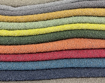 Boucle Fabric-Durable Upholstery Material-Wool Blend- 56” Wide-16 Colors