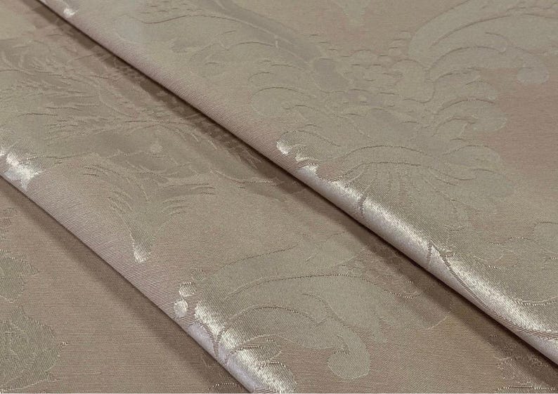 Damascus Upholstery-Damask Fabric-Drapery Fabric-19 Colors Sand