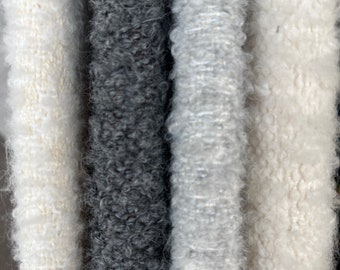 Cream Gray Ivory Boucle-Boucle Fabric-Upholstery Fabric-Furniture Fabric-Home Decor-Interior Fabric-4 Colors!