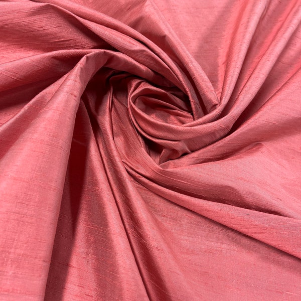Coral Almond Cotton Silk Fabric main image 0