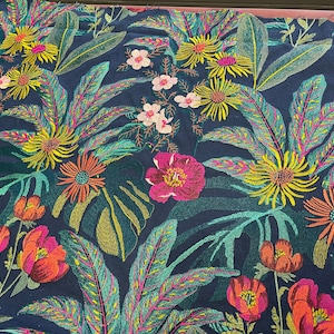 Embroidered Floral -Embroidered Fabric-Floral Fabric-Upholstery Fabric-Upholstery-Drapery Fabric-Apparel Fabric