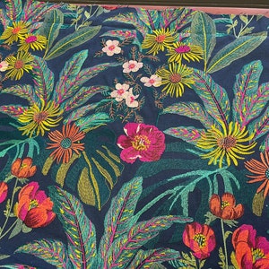 Embroidered Floral -Embroidered Fabric-Floral Fabric-Upholstery Fabric-Upholstery-Drapery Fabric-Apparel Fabric