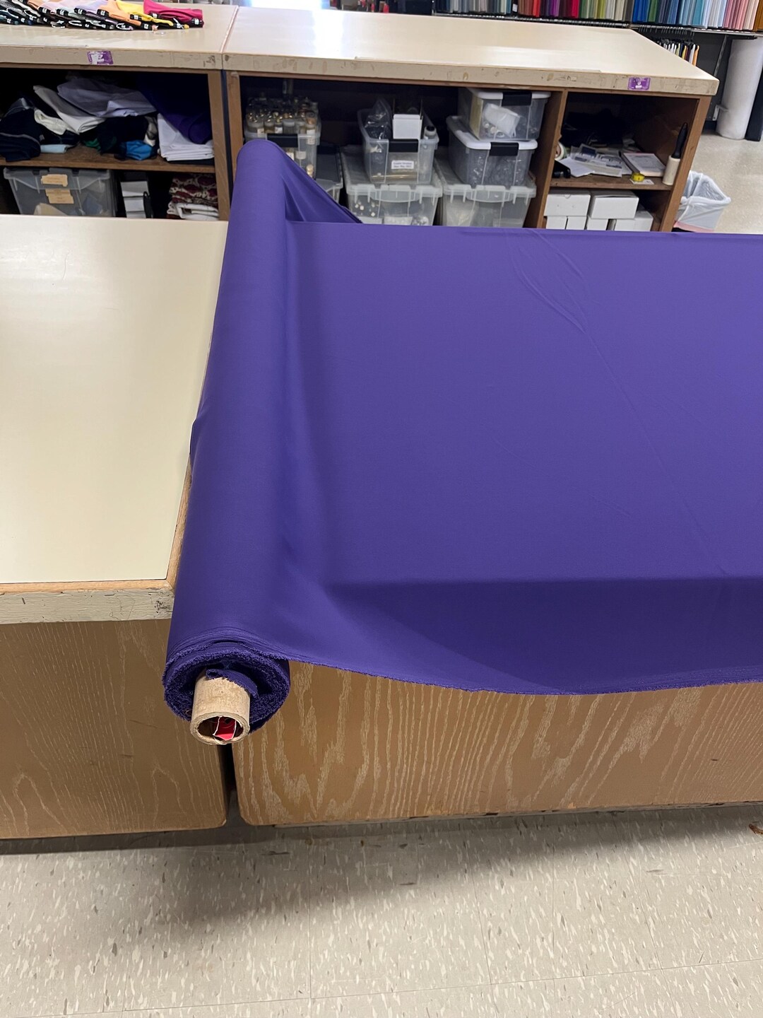 Eggplant Stretch Polyester Crepe main image 1