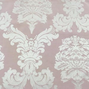 Damascus Upholstery-Damask Fabric-Drapery Fabric-19 Colors Blush