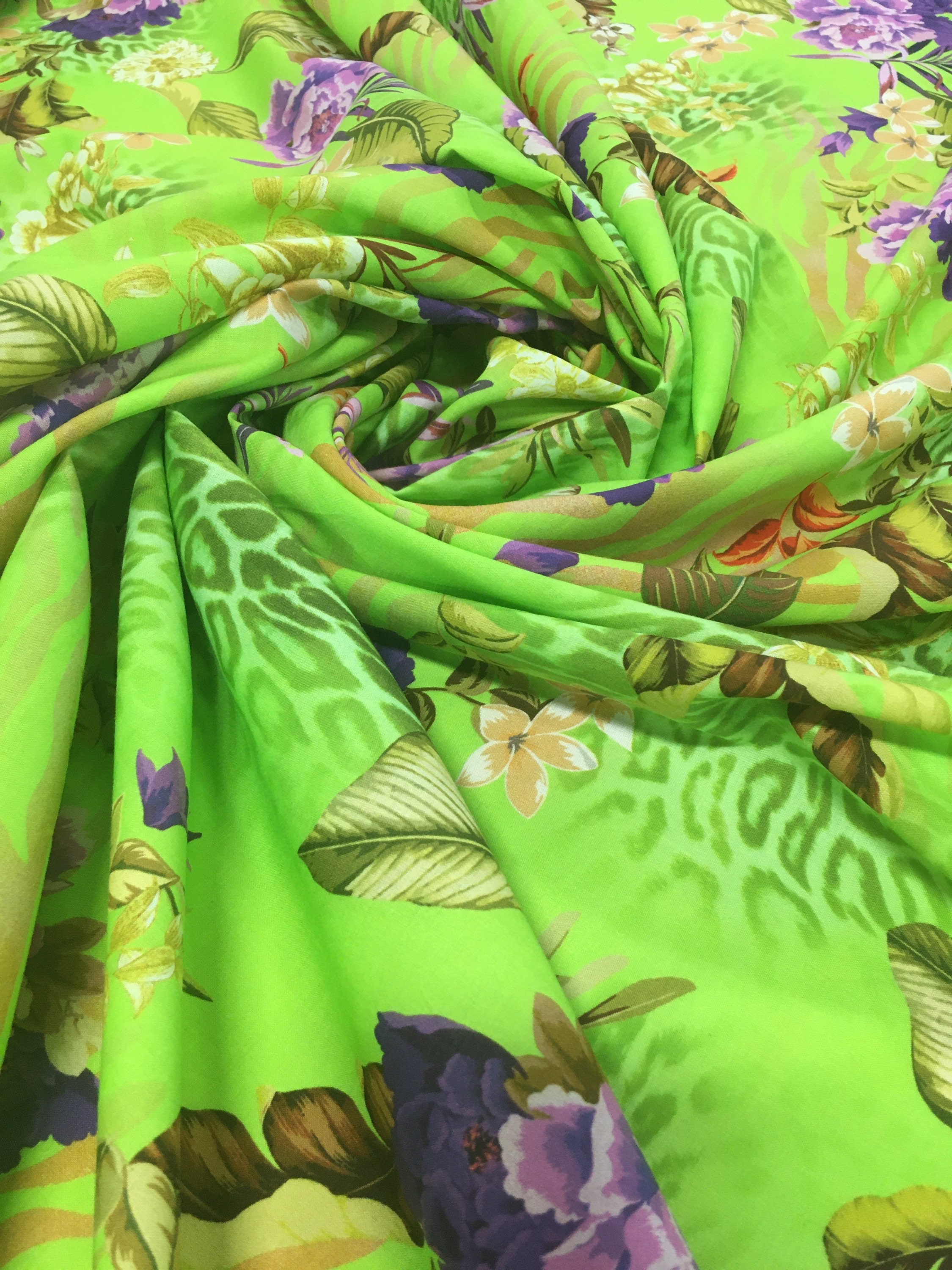 Floral Printscotton Printscotton Fabricitalian Etsy New Zealand