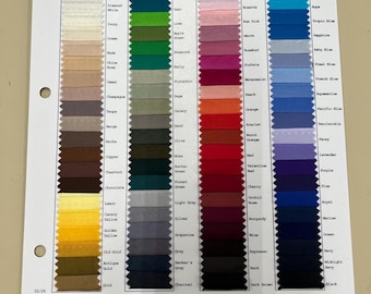 Bemberg Rayon Lining Swatch Cards-Bemberg Lining-Rayon Fabric-Rayon Lining-Lining Fabric-Rayon-78 Colors!