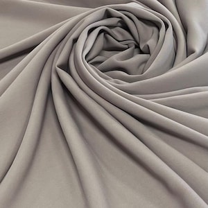 Taupe Crepe Fabric-Crepe Fabric-Poly Crepe-Bridal Fabric-Apparel Fabric-Medium Crepe-Manhattan Crepe-www.ViaFabrics.com