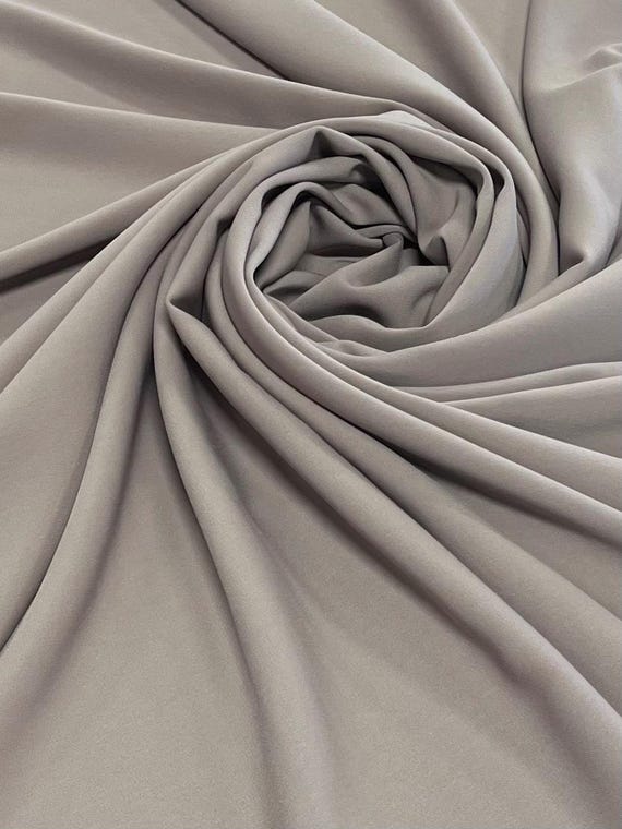 Taupe Crepe Fabric crepe Fabric poly Crepe bridal Fabric apparel Fabric medium Crepe manhattan Crepe www.viafabrics Etsy Australia