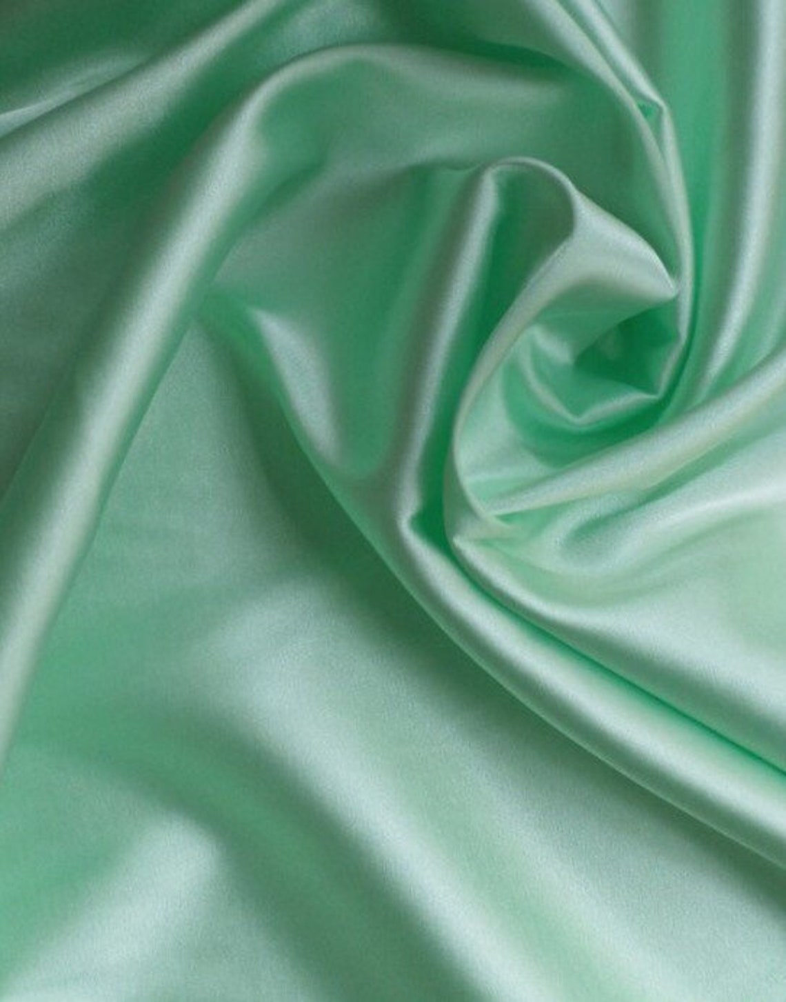 Mint Stretch Charmeuse-mint Fabric-stretch Charmeuse-polyester - Etsy UK