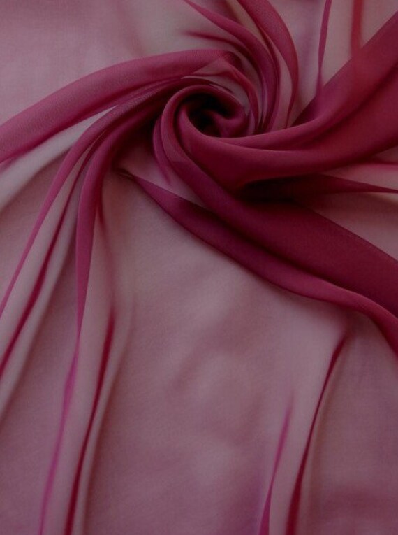 burgundy chiffon