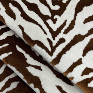 Cognac Tiger Velvet-Cream Tiger Velvet-Tiger Velvet-Animal Print Fabric-Velvet Fabric-Upholstery Velvet-Hand Bag Fabric-Upholstery Fabric